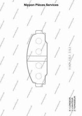 Комплект тормозных колодок, дисковый тормоз NPS 6130909