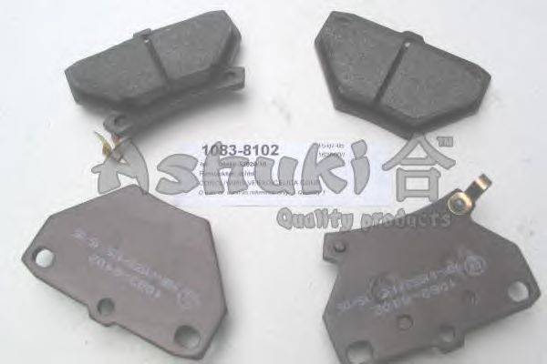 Комплект тормозных колодок, дисковый тормоз ASHUKI 1083-8102