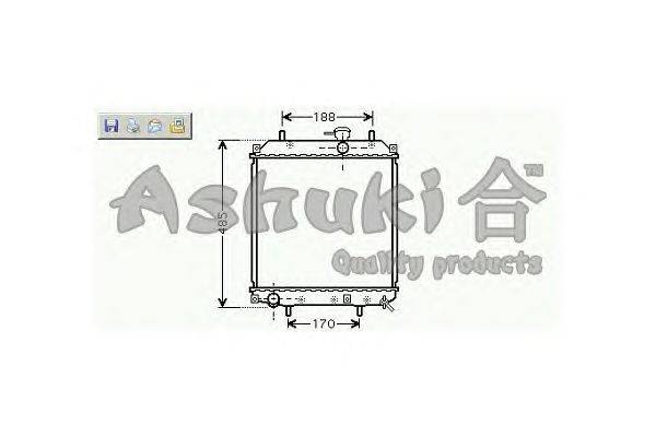 Радиатор, охлаждение двигателя ASHUKI D551-17