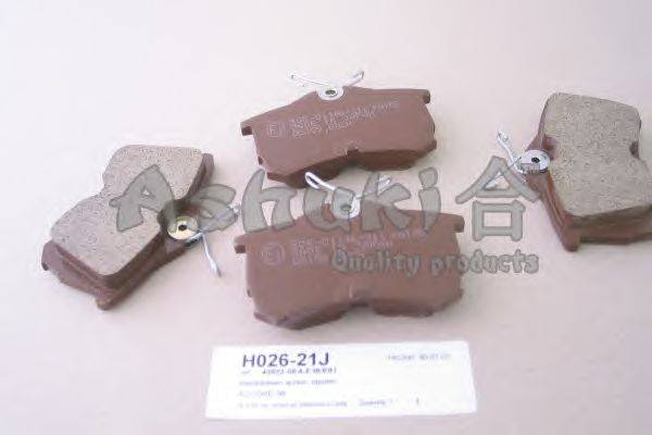 Комплект тормозных колодок, дисковый тормоз ASHUKI H026-21J