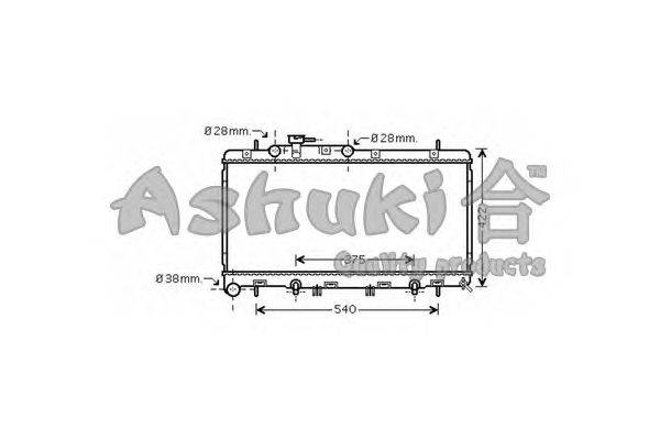 Радиатор, охлаждение двигателя ASHUKI S550-04