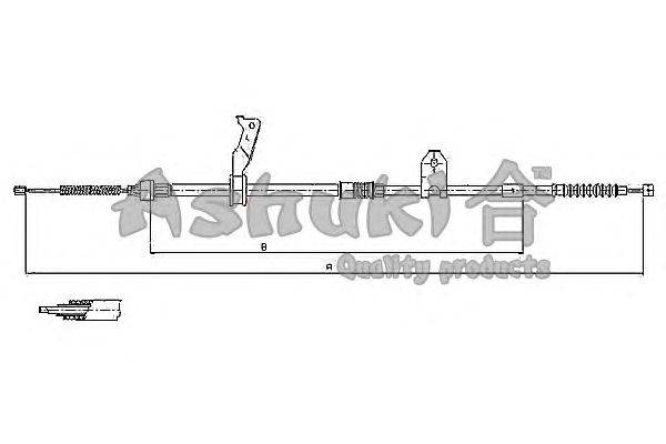Трос, стояночная тормозная система ASHUKI T080-31