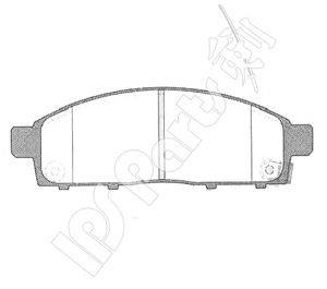 Комплект тормозных колодок, дисковый тормоз IPS Parts IBD-1501