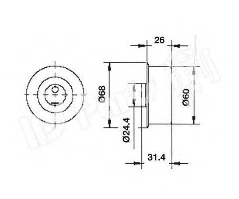 Устройство для натяжения ремня, ремень ГРМ IPS Parts ITB-6344