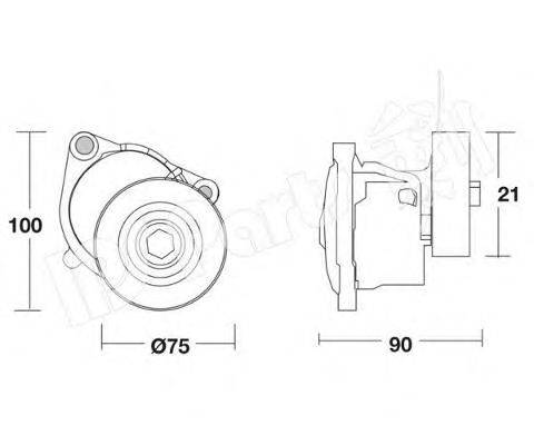 Устройство для натяжения ремня, ремень ГРМ IPS Parts ITB-6K15