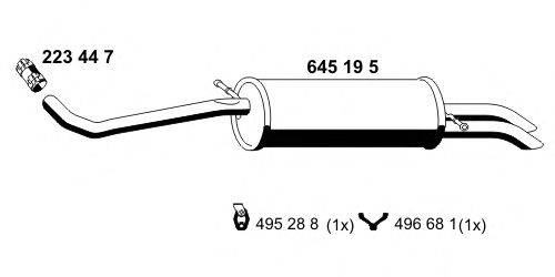 Глушитель выхлопных газов конечный ERNST 645195