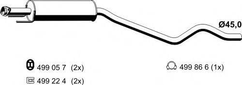 Средний глушитель выхлопных газов ERNST 052146