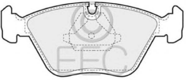 Комплект тормозных колодок, дисковый тормоз EEC BRP0596