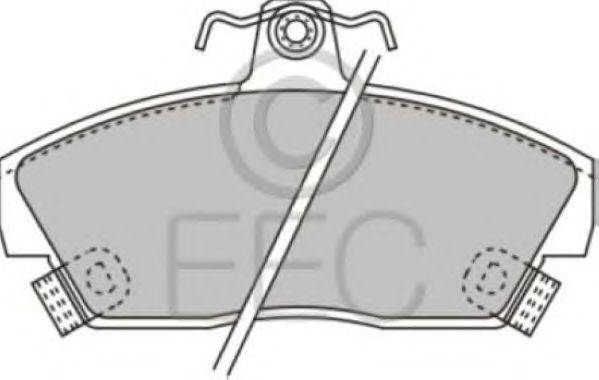Комплект тормозных колодок, дисковый тормоз EEC BRP0657