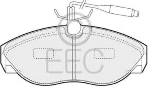 Комплект тормозных колодок, дисковый тормоз EEC BRP0867