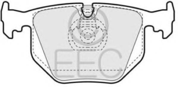 Комплект тормозных колодок, дисковый тормоз EEC BRP0956