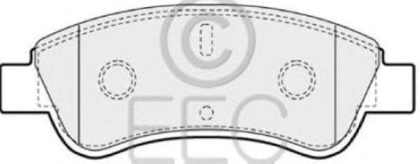 Комплект тормозных колодок, дисковый тормоз EEC BRP1198
