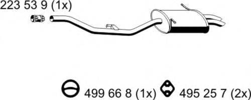 Глушитель выхлопных газов конечный ERNST 284073