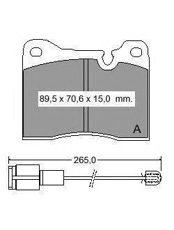 Комплект тормозных колодок, дисковый тормоз FERRARI 108073