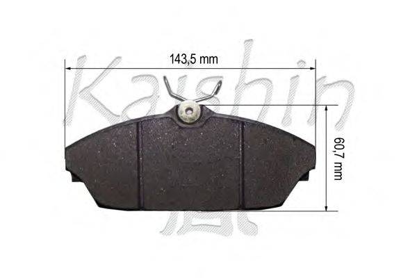 Комплект тормозных колодок, дисковый тормоз KAISHIN D10156