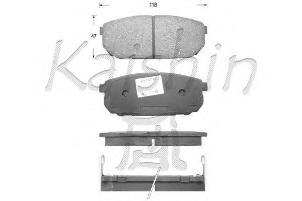 Комплект тормозных колодок, дисковый тормоз KAISHIN D11133