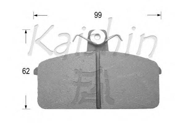 Комплект тормозных колодок, дисковый тормоз KAISHIN D9056