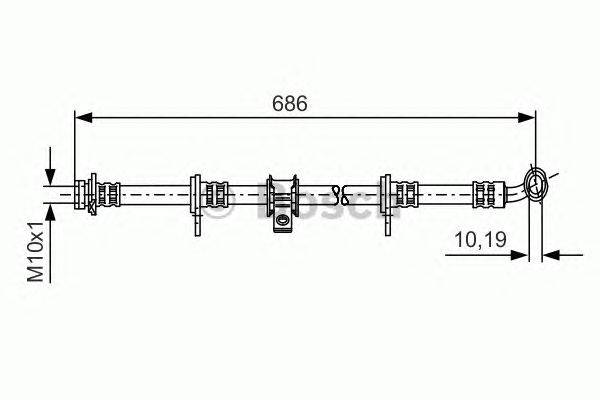 Тормозной шланг BOSCH 1 987 481 247