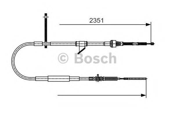 Трос, стояночная тормозная система BOSCH BC961