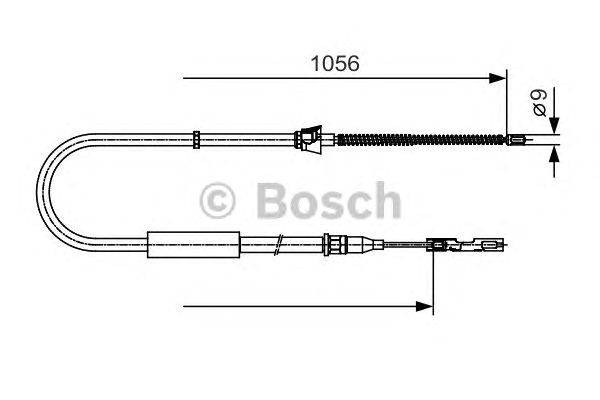 Трос, стояночная тормозная система BOSCH 1 987 482 125