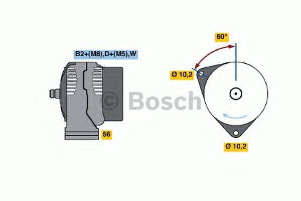 Генератор BOSCH 0 124 615 041