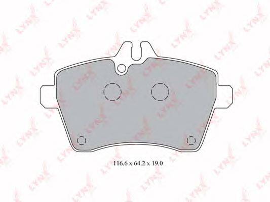 Комплект тормозных колодок, дисковый тормоз LYNXauto BD5307