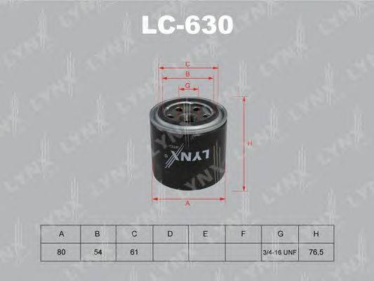 Масляный фильтр LYNXauto LC630