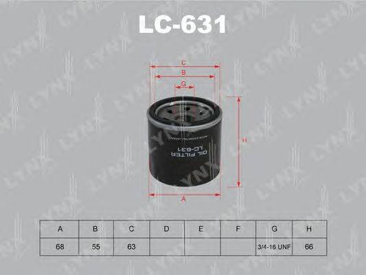 Масляный фильтр LYNXauto LC631