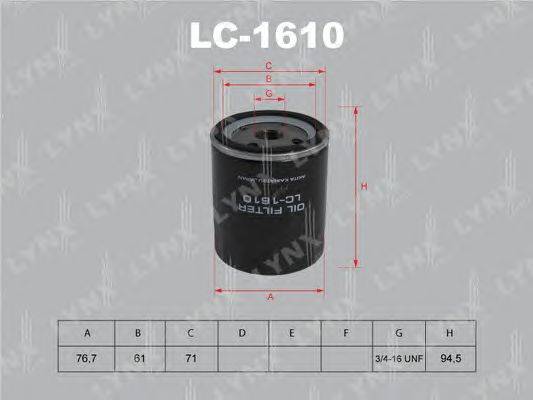 Масляный фильтр LYNXauto LC-1610