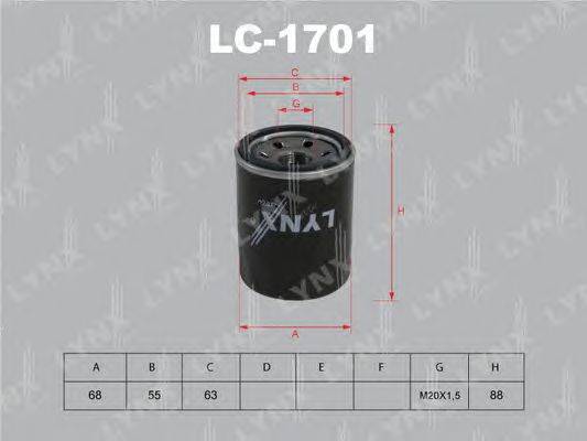 Масляный фильтр LYNXauto LC-1701