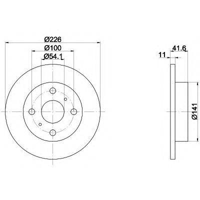 Тормозной диск HELLA PAGID 8DD 355 103-751