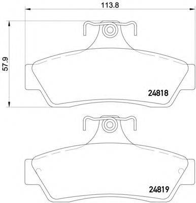 Комплект тормозных колодок, дисковый тормоз HELLA PAGID 8DB 355 014-721