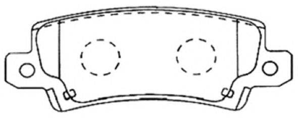 Комплект тормозных колодок, дисковый тормоз ASVA AKD-1259