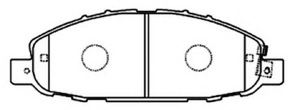 Комплект тормозных колодок, дисковый тормоз ASVA AKD-2475