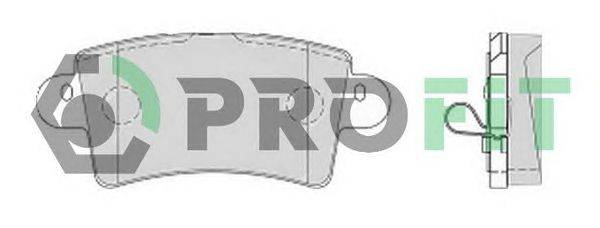 Комплект тормозных колодок, дисковый тормоз PROFIT 5000-1453