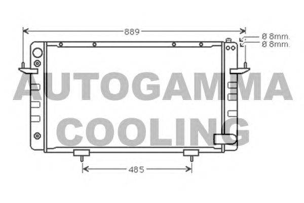 Радиатор, охлаждение двигателя AUTOGAMMA 102288
