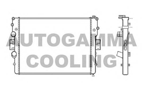 Радиатор, охлаждение двигателя AUTOGAMMA 104270