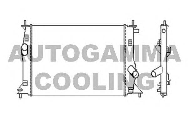 Радиатор, охлаждение двигателя AUTOGAMMA 104674