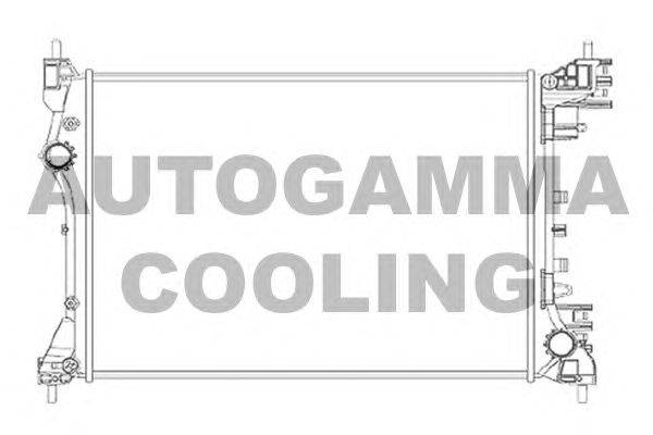 Радиатор, охлаждение двигателя AUTOGAMMA 105365