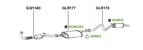 Система выпуска ОГ GT Exhaust 3823