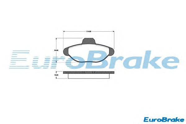Комплект тормозных колодок, дисковый тормоз EUROBRAKE 5501222335