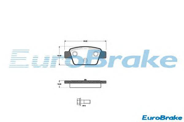 Комплект тормозных колодок, дисковый тормоз EUROBRAKE 5501222366