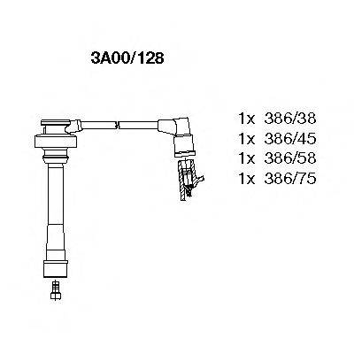 Комплект проводов зажигания BREMI 3A00/128