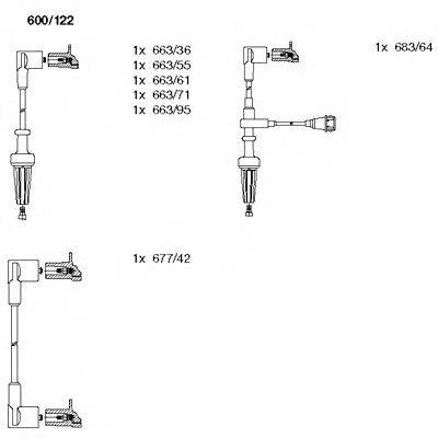 Комплект проводов зажигания BREMI 600/122