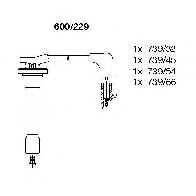 Комплект проводов зажигания BREMI 600/229