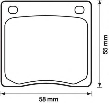 Комплект тормозных колодок, дисковый тормоз QH Benelux 2215