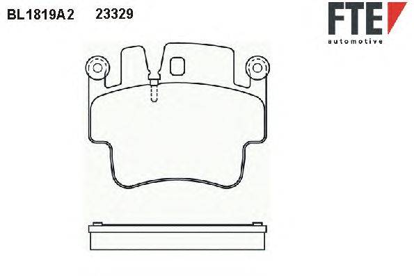 Комплект тормозных колодок, дисковый тормоз FTE 23329
