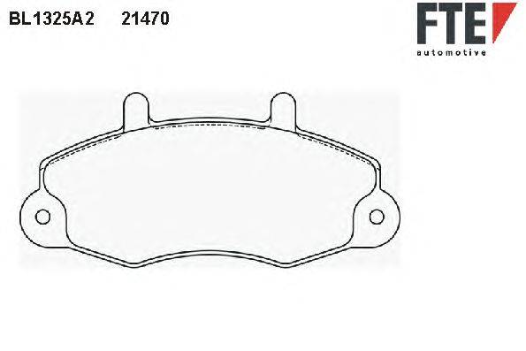Комплект тормозных колодок, дисковый тормоз FTE BL1325A2