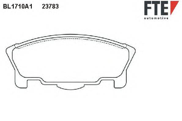 Комплект тормозных колодок, дисковый тормоз FTE 23783