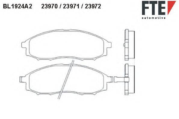 Комплект тормозных колодок, дисковый тормоз FTE BL1924A2